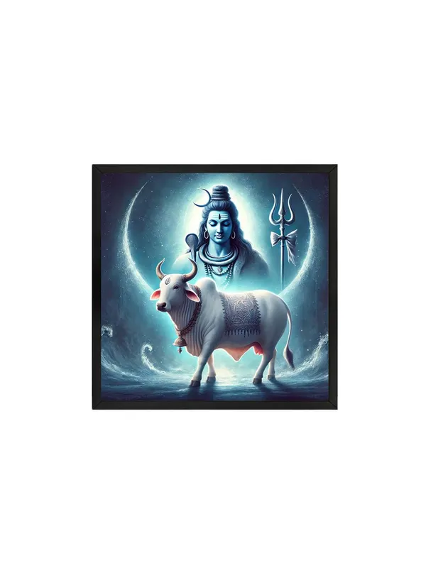 Box_Fiber_Frame_Shiva_with_Nandi_Canvas_Painting_Art:_Divine_Portrait_of_Lord_Shiva_with_His_Sacred_Bull_Nandi_for_Spiritual_Home_and_Temple_D�cor_(BLF24X240284)