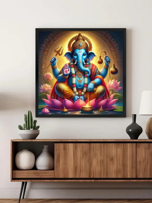 Box_Fiber_Frame_Celestial_Radiance_of_Blue_Ganesha_Holding_Sacred_Symbols_-_Canvas_Painting_|_Ganesh_Art,_Hindu_Wall_Decor,_Vastu_Painting_(BLF24X240237)