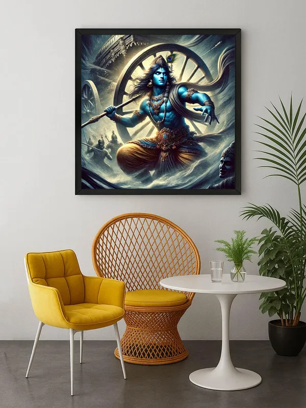 Box_Fiber_Frame_Lord_Krishna_in_a_Dynamic_Battle_Pose_from_the_Mahabharata_-_Canvas_Painting_|_Hindu_Mythology_Art,_Krishna_Wall_Decor,_Indian_Epic_Painting_(BLF24X240249)