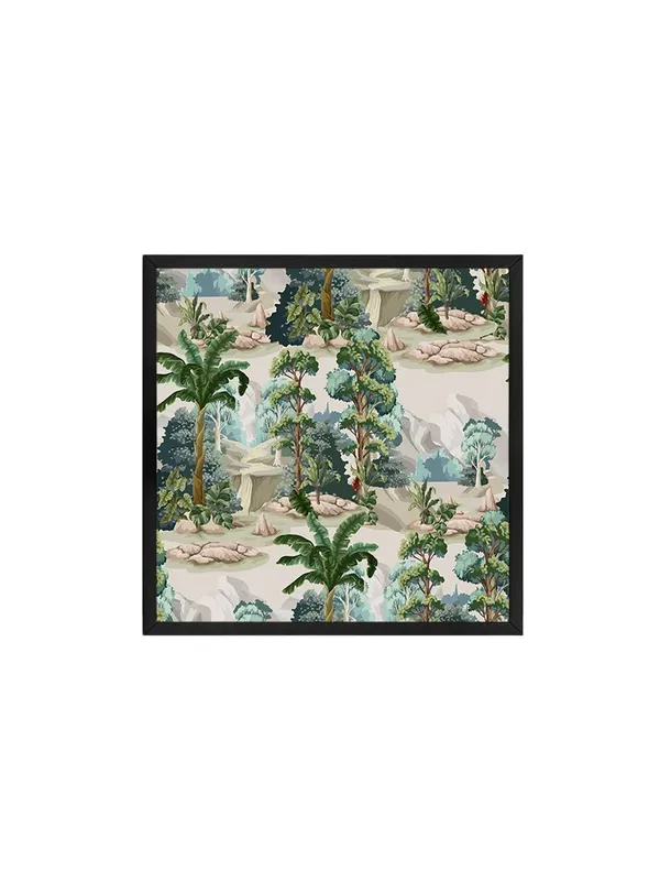 Box_Fiber_Frame_Lush_Tropical_Landscape_Art_Print_-_Detailed_Foliage_and_Mountainous_Terrain_Painting_for_Nature-Inspired_D�cor_(BLF36X360143)