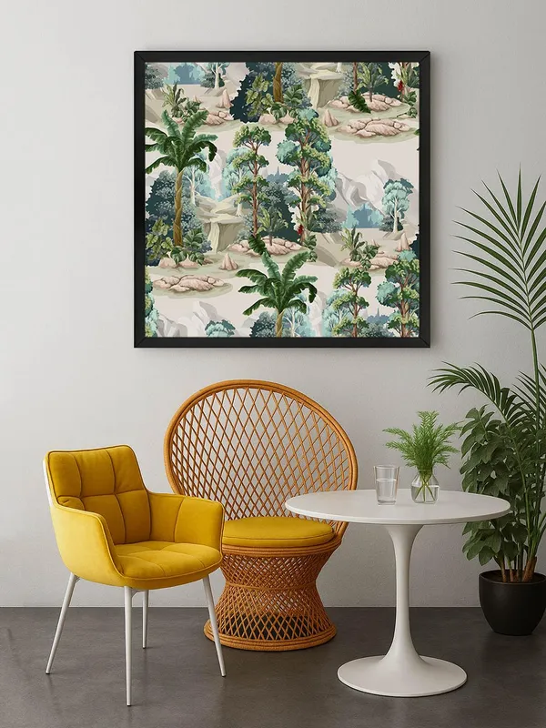 Box_Fiber_Frame_Lush_Tropical_Landscape_Art_Print_-_Detailed_Foliage_and_Mountainous_Terrain_Painting_for_Nature-Inspired_D�cor_(BLF36X360143)