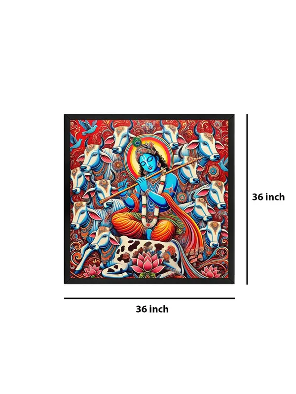 Box_Fiber_Frame_Lord_Krishna_Playing_the_Flute_Surrounded_by_Sacred_Cows_-_Canvas_Painting_|_Krishna_Art,_Hindu_Religious_Painting,_Indian_Mythology_D�cor_(BLF36X360240)