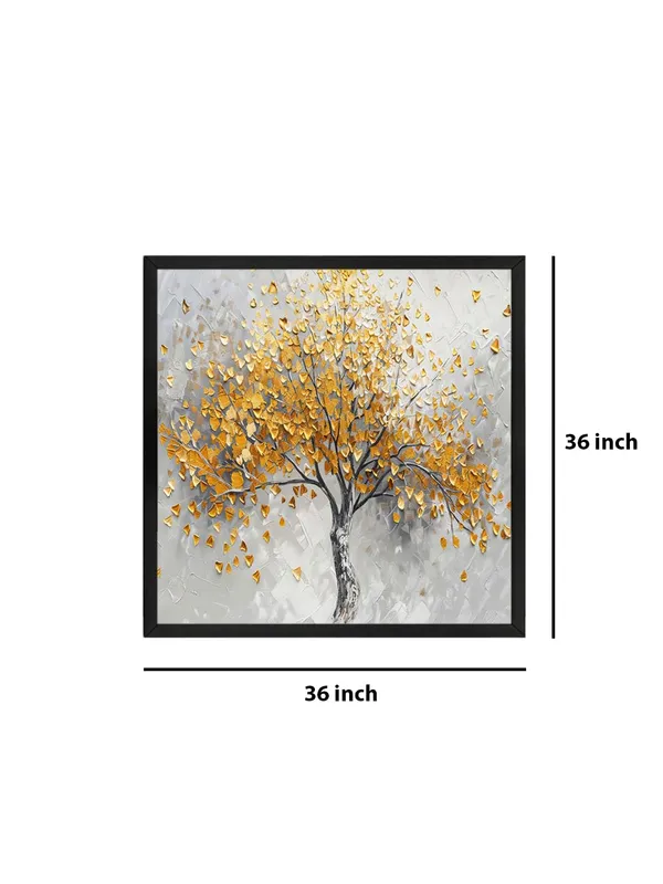 Box_Fiber_Frame_tree_art_with_yellow_leaf_modern_art_wall_painting_for_bedroom_tree_paintings_for_living_room_(BLF36X360217)