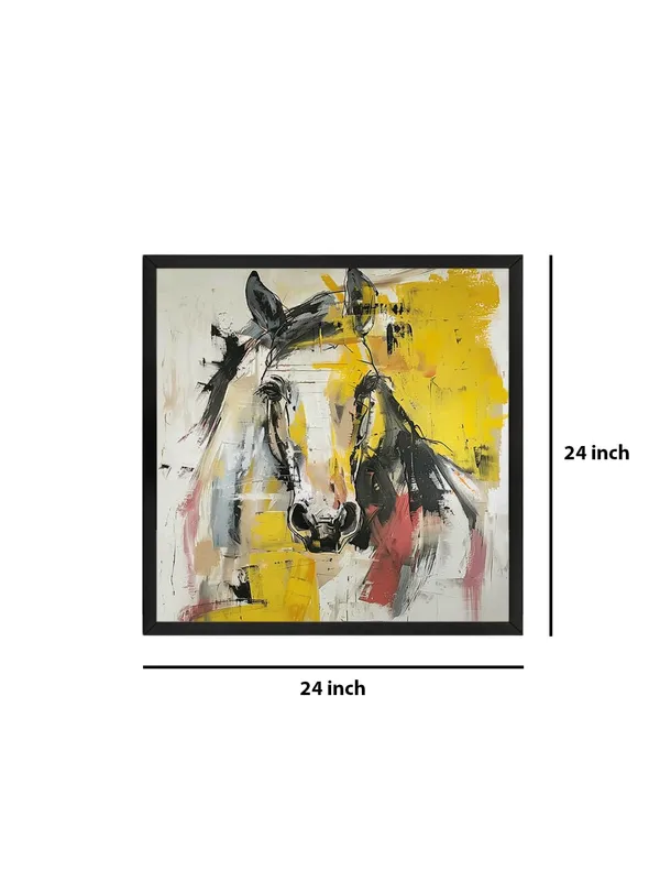 Box_Fiber_Frame_Abstract_Horse_Canvas-Wrapped_Painting_24X24_-_Modern_Art_with_Bold_Yellow_Accents_(BLF24X240378)