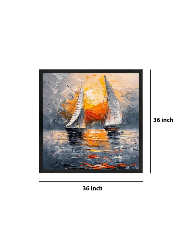 Box_Fiber_Frame_Sailboats_at_Sunset_Canvas-Wrapped_Painting,_36X36_-_Serene_Nautical_Art_for_Relaxing_Ambiance_(BLF36X360394)
