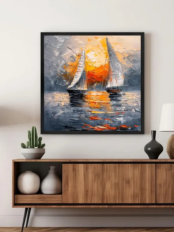 Box_Fiber_Frame_Sailboats_at_Sunset_Canvas-Wrapped_Painting,_36X36_-_Serene_Nautical_Art_for_Relaxing_Ambiance_(BLF36X360394)