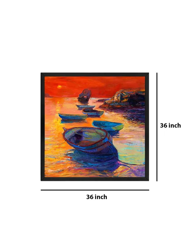 Box_Fiber_Frame_Tranquil_Evening_Boats_Canvas-Wrapped_Painting_36X36_-_Serene_Nautical_Wall_Decor_(BLF36X360463)