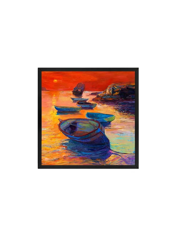 Box_Fiber_Frame_Tranquil_Evening_Boats_Canvas-Wrapped_Painting_36X36_-_Serene_Nautical_Wall_Decor_(BLF36X360463)