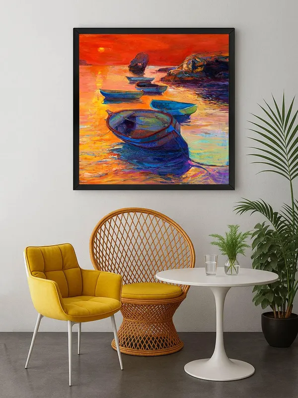 Box_Fiber_Frame_Tranquil_Evening_Boats_Canvas-Wrapped_Painting_36X36_-_Serene_Nautical_Wall_Decor_(BLF36X360463)