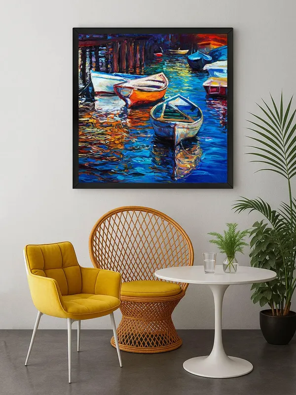 Box_Fiber_Frame_Serene_Boats_at_Dock_Canvas-Wrapped_Painting,_Perfect_for_Coastal_Homes_(BLF24X240312)