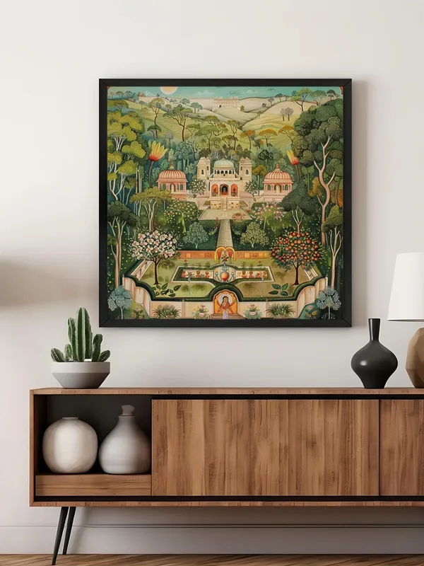 Box_Fiber_Frame_Sanctuary_of_Peace_traditional_palace_surrounded_by_nature_nature_painting_for_wall_decoration_(BLF36X360193)