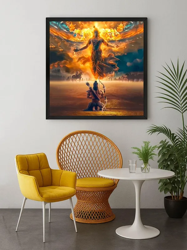 Box_Fiber_Frame_Canvas_Wrapped_Painting_of_Krishna_in_Divine_Form_-_Inspirational_Spiritual_Wall_Art_-_36X36_Inches_(BLF36X360545)
