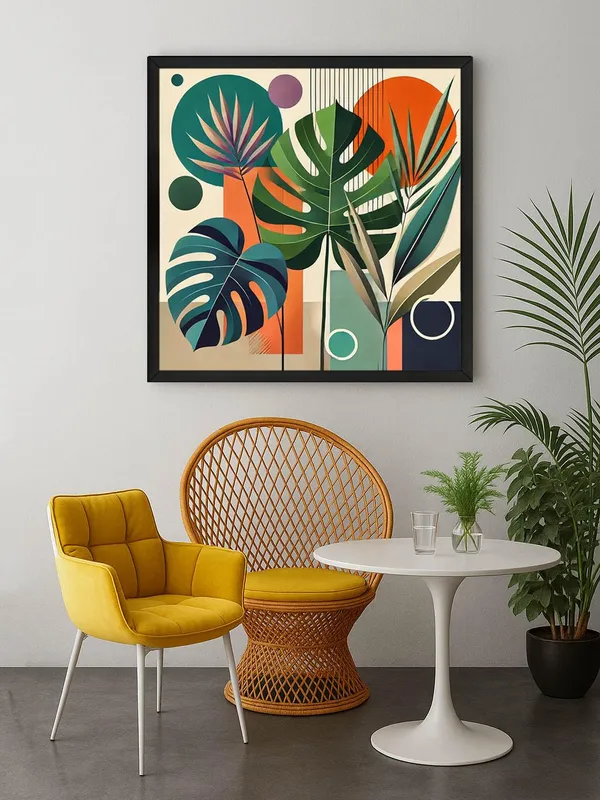 Box_Fiber_Frame_Canvas_Wrapped_Geometric_Botanical_Painting_-_Vibrant_Decor_for_Contemporary_Interiors_-_24X24_Inches_(BLF24X240563)
