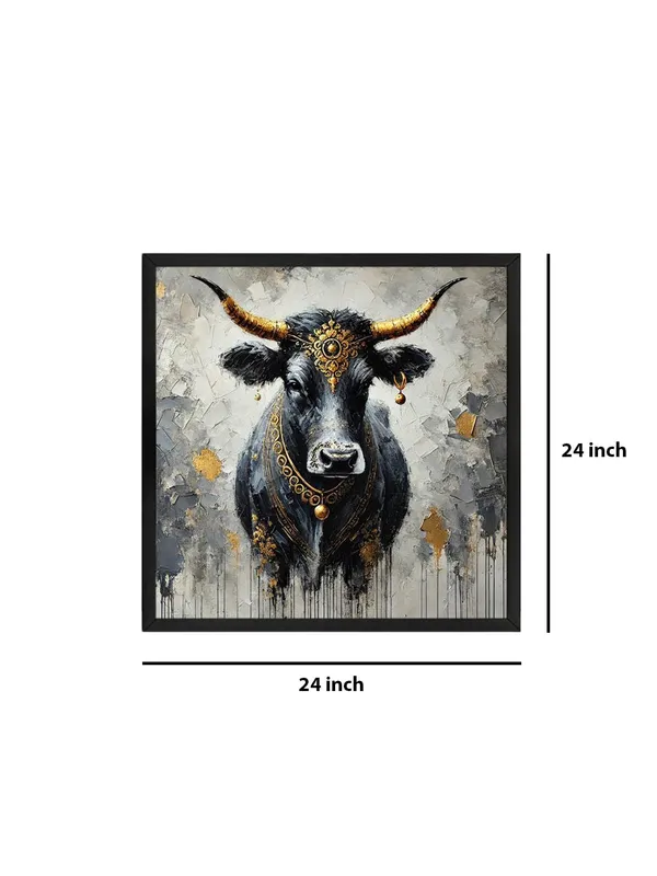 Box_Fiber_Frame_Canvas_Wrapped_Painting_of_Divine_Bull_Nandi_-_Traditional_Indian_Decor_for_Worship_Rooms_-_24X24_Inches_(BLF24X240549)