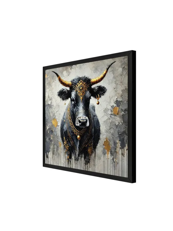 Box_Fiber_Frame_Canvas_Wrapped_Painting_of_Divine_Bull_Nandi_-_Traditional_Indian_Decor_for_Worship_Rooms_-_24X24_Inches_(BLF24X240549)