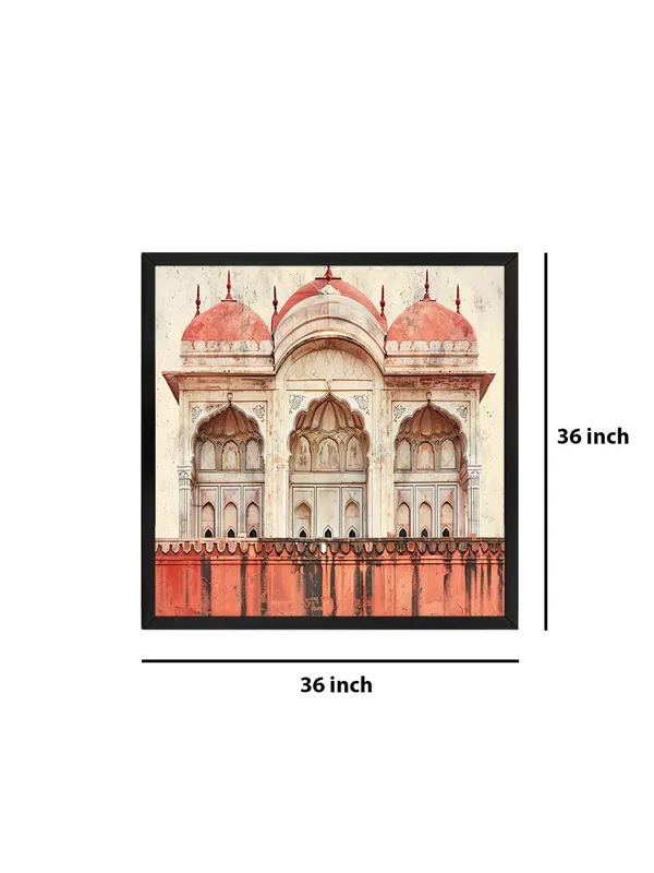 Box_Fiber_Frame_Red_Fort_Facade_likely_inspired_by_Mughal_architecture_mughal_paintings_for_wall_(BLF36X360198)