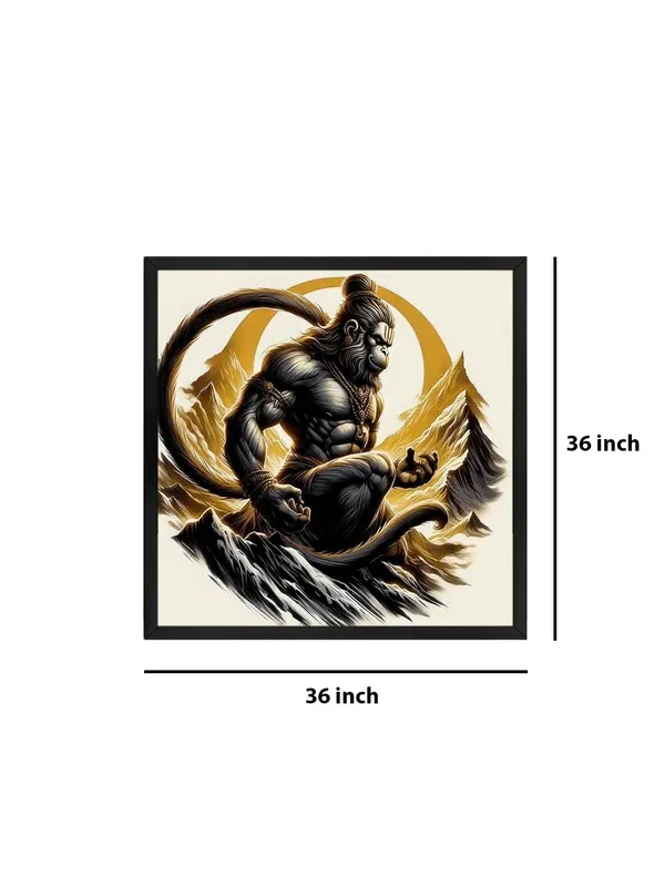 Box_Fiber_Frame_Vigorous_Hanuman_in_Meditation_Amidst_Mountains_-_Canvas_Painting_|_Hindu_God_Art,_Hanuman_Wall_Decor,_Spiritual_Strength_Symbolism_(BLF36X360255)