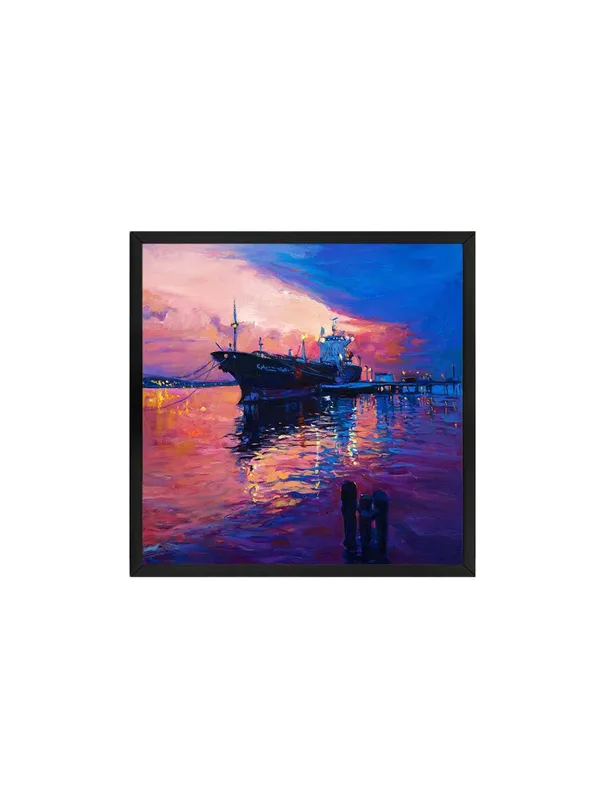 Box_Fiber_Frame_Majestic_Ship_at_Sunset_Canvas-Wrapped_Painting,_A_Nautical_Masterpiece_(BLF24X240313)