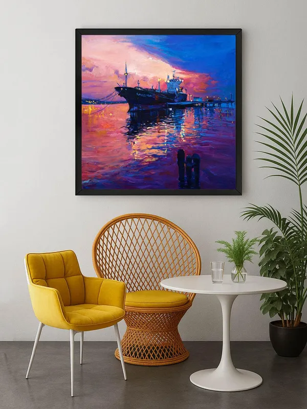 Box_Fiber_Frame_Majestic_Ship_at_Sunset_Canvas-Wrapped_Painting,_A_Nautical_Masterpiece_(BLF24X240313)