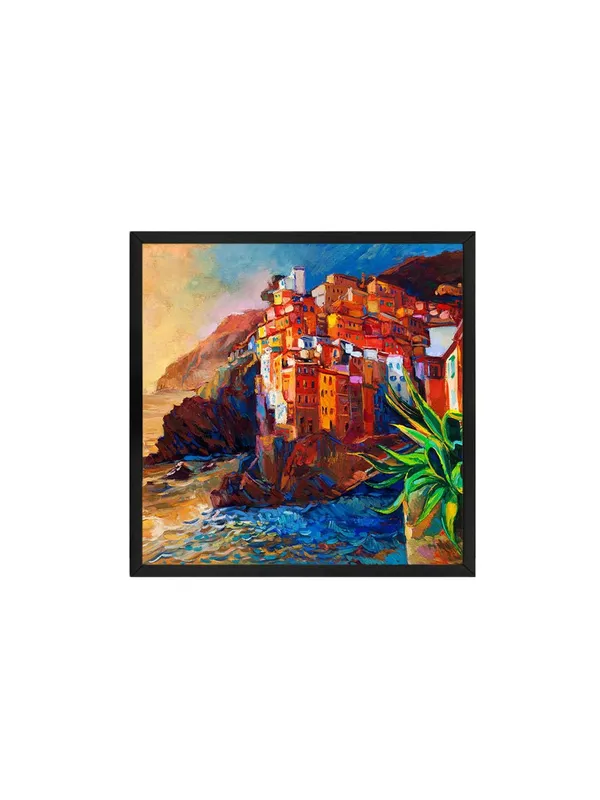Box_Fiber_Frame_Seaside_Village_Canvas-Wrapped_Painting_24X24_-_Coastal_Landscape_Art_(BLF24X240462)