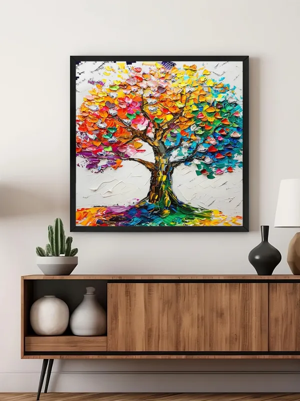 Box_Fiber_Frame_Colorful_Tree_Canvas-Wrapped_Painting,_24X24_-_Vibrant_Nature_Art_for_Living_Room_or_Bedroom_(BLF24X240392)