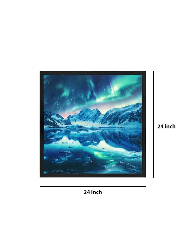 Box_Fiber_Frame_Tranquil_Night_Canvas-Wrapped_Painting_24X24_-_Polar_Aurora_Reflections_(BLF24X240341)