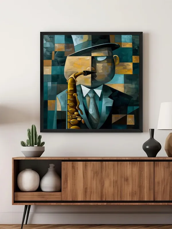 Box_Fiber_Frame_Jazz_Musician_Canvas-Wrapped_Painting_24X24_-_Abstract_Saxophonist_Art_(BLF24X240355)