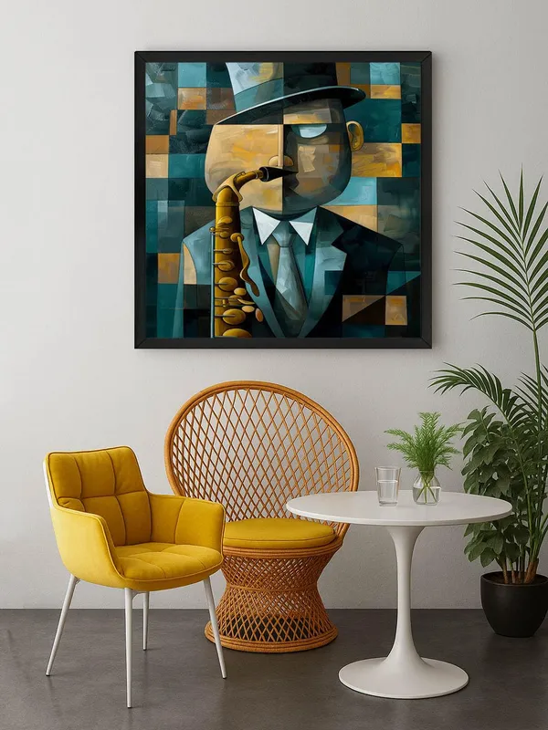 Box_Fiber_Frame_Jazz_Musician_Canvas-Wrapped_Painting_24X24_-_Abstract_Saxophonist_Art_(BLF24X240355)