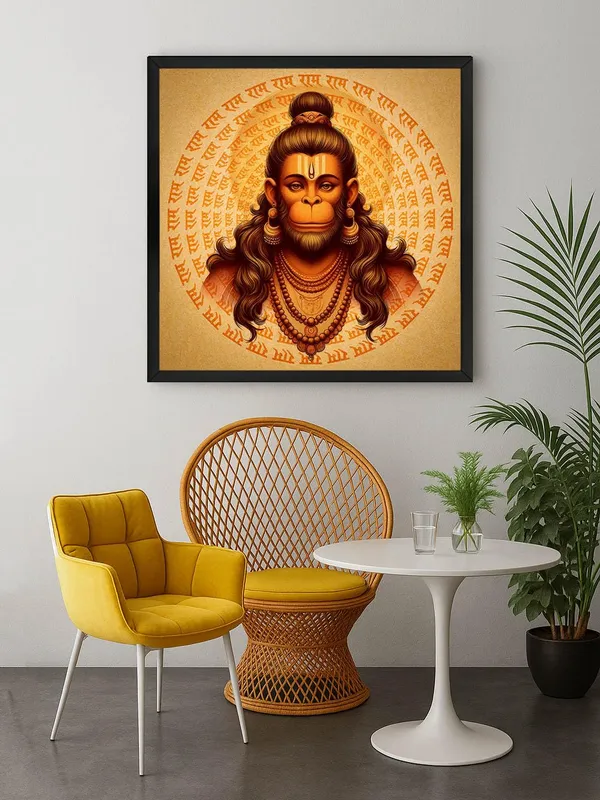 Box_Fiber_Frame_Hanuman_Sacred_Canvas_painting_Portrait:_Detailed_Hindu_Deity_Art_with_Mantra_Patterns_for_Traditional_and_Spiritual_Wall_D�cor_(BLF24X240272)