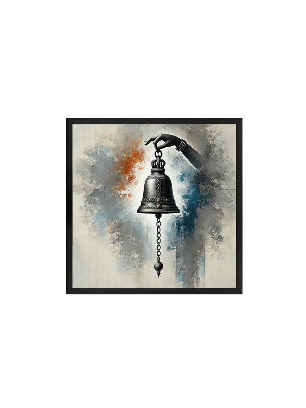 Box_Fiber_Frame_Sacred_Bell_Held_by_a_Divine_Hand_-_Canvas_Painting_|_Hindu_Temple_Art,_Spiritual_Wall_Decor,_Religious_Symbolism_Painting_(BLF24X240242)