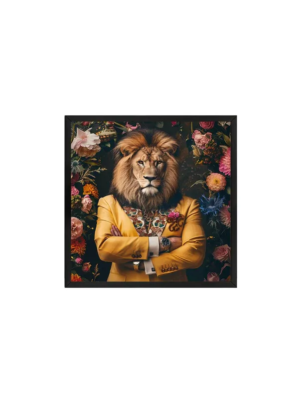 Box_Fiber_Frame_Golden_Lion_Portrait_Canvas-Wrapped_Painting_36X36_-_Modern_Art_for_Stylish_Interiors_(BLF36X360329)