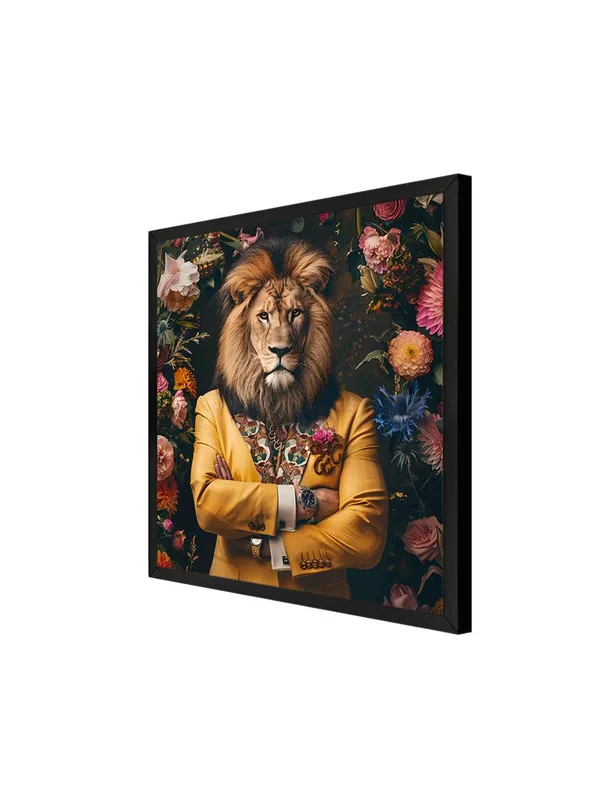 Box_Fiber_Frame_Golden_Lion_Portrait_Canvas-Wrapped_Painting_36X36_-_Modern_Art_for_Stylish_Interiors_(BLF36X360329)