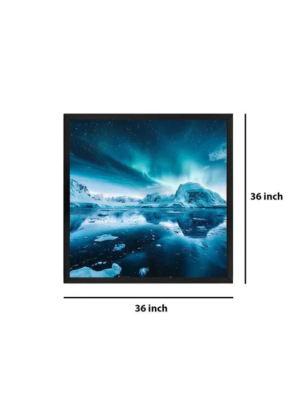 Box_Fiber_Frame_Northern_Lights_Reflected_in_Water_Canvas-Wrapped_Painting_36X36_-_Nature's_Wonder_Art_(BLF36X360337)