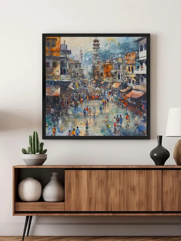 Box_Fiber_Frame_Bustling_Bazaar_in_the_Heart_of_the_City_or_Vibrant_Streets_of_the_Old_Towncity_painting_for_wall_decoration_(BLF36X360179)