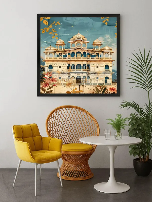 Box_Fiber_Frame_Featuring_a_beautifully_detailed_traditional_Indian_Haveli,_showcasing_the_rich_architectural_heritage_indian_art_painting_(BLF36X360197)