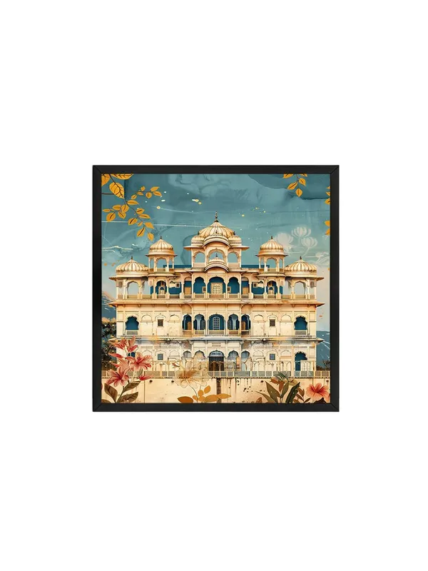Box_Fiber_Frame_Featuring_a_beautifully_detailed_traditional_Indian_Haveli,_showcasing_the_rich_architectural_heritage_indian_art_painting_(BLF36X360197)