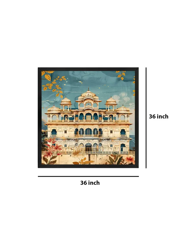 Box_Fiber_Frame_Featuring_a_beautifully_detailed_traditional_Indian_Haveli,_showcasing_the_rich_architectural_heritage_indian_art_painting_(BLF36X360197)