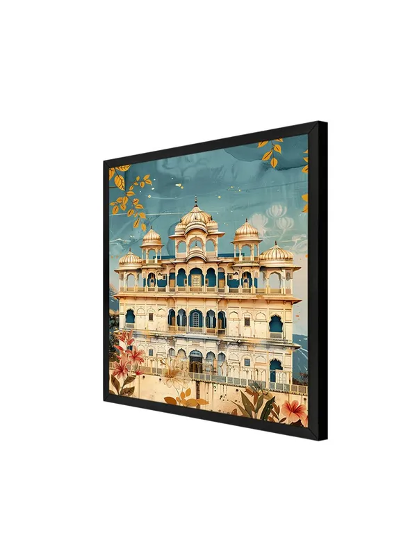 Box_Fiber_Frame_Featuring_a_beautifully_detailed_traditional_Indian_Haveli,_showcasing_the_rich_architectural_heritage_indian_art_painting_(BLF36X360197)