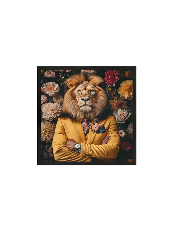 Box_Fiber_Frame_Majestic_Lion_in_Floral_Suit_Canvas-Wrapped_Painting_36X36_-_Vibrant_Art_for_Home_Decor_(BLF36X360328)