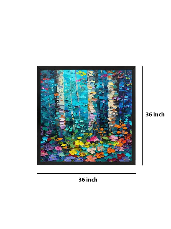 Box_Fiber_Frame_Birch_Forest_Canvas-Wrapped_Painting,_36X36_-_Lively_Abstract_Nature_Art_for_Home_or_Office_(BLF36X360399)