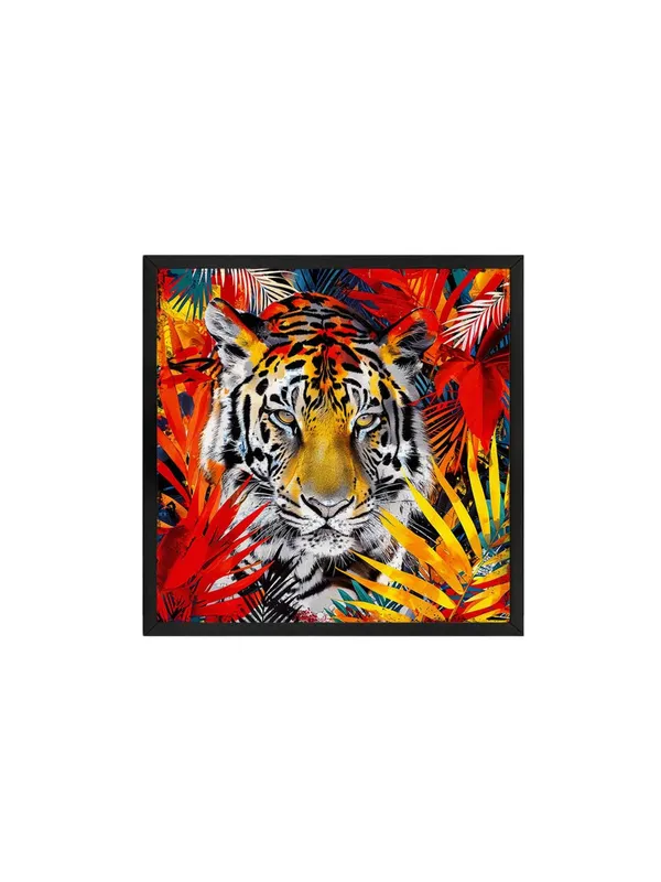 Box_Fiber_Frame_Jungle_Tiger_Canvas-Wrapped_Painting_36X36_-_Vibrant_Wildlife_Portrait_(BLF36X360357)