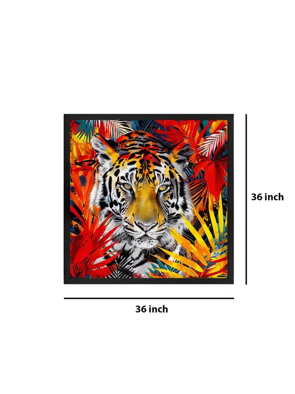 Box_Fiber_Frame_Jungle_Tiger_Canvas-Wrapped_Painting_36X36_-_Vibrant_Wildlife_Portrait_(BLF36X360357)