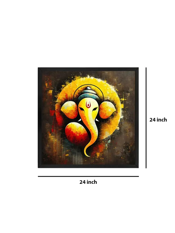 Box_Fiber_Frame_Lord_Ganesha's_Celestial_Harmony:_A_Vision_of_Divine_Power_and_Spiritual_Enlightenment_-_Canvas_Painting_(BLF24X240232)