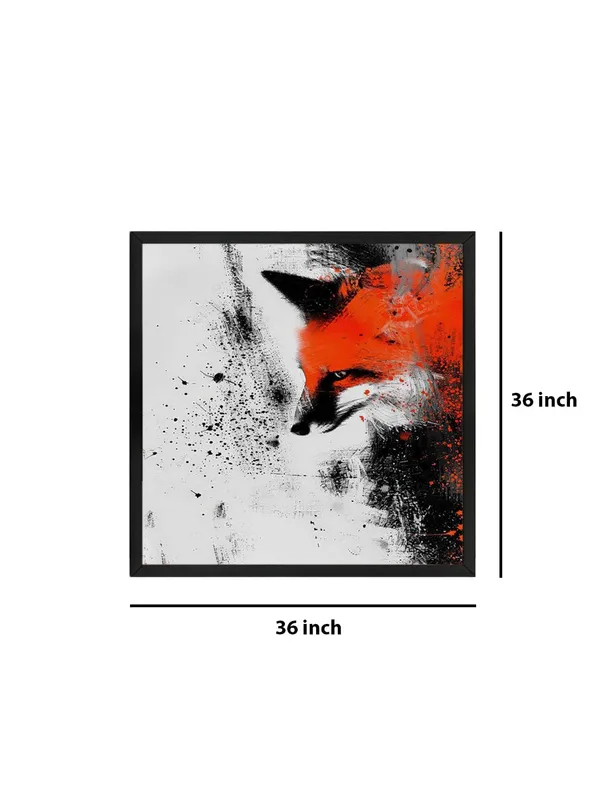 Box_Fiber_Frame_Contemporary_Abstract_Fox_Canvas-Wrapped_Painting_-_Size_36X36_-_Modern_Animal_Art_(BLF36X360359)