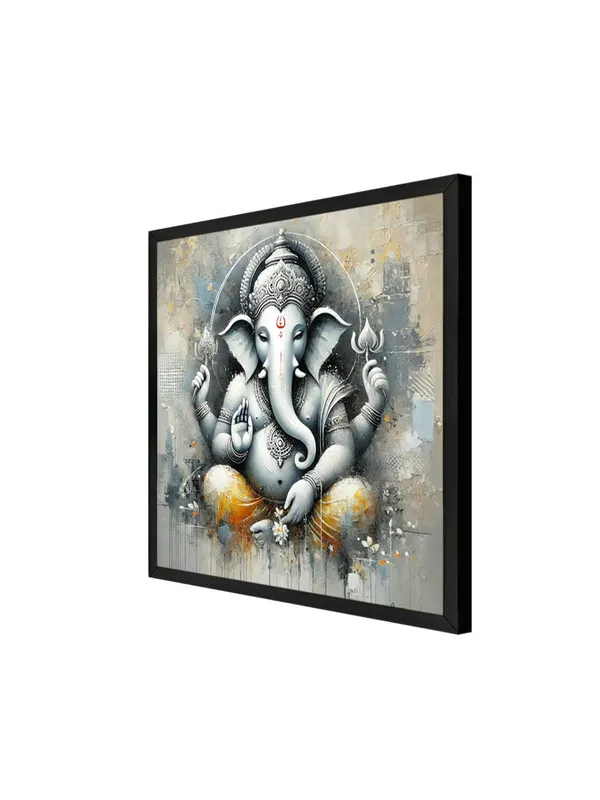 Box_Fiber_Frame_Ganesha's_Sacred_Aura:_The_Embodiment_of_Strength,_Wisdom,_and_Compassion_in_the_Cosmic_Realm_-_Canvas_Painting_(BLF36X360231)
