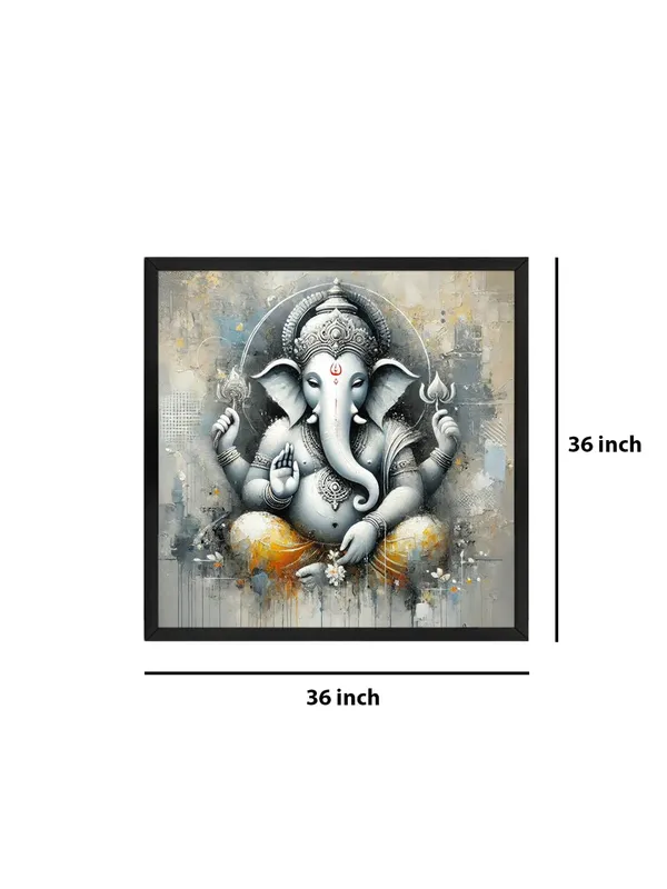 Box_Fiber_Frame_Ganesha's_Sacred_Aura:_The_Embodiment_of_Strength,_Wisdom,_and_Compassion_in_the_Cosmic_Realm_-_Canvas_Painting_(BLF36X360231)
