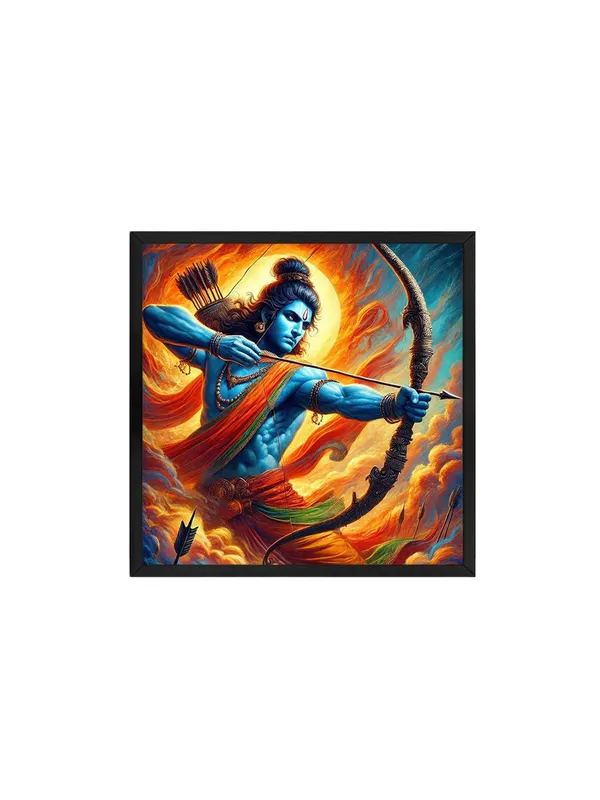 Box_Fiber_Frame_Lord_Rama_Warrior_Canvas_Painting_:_Dynamic_Artwork_of_Ramayana�s_Hero_with_Bow_and_Arrow_for_Spiritual_and_Inspirational_Wall_D�cor_(BLF36X360286)