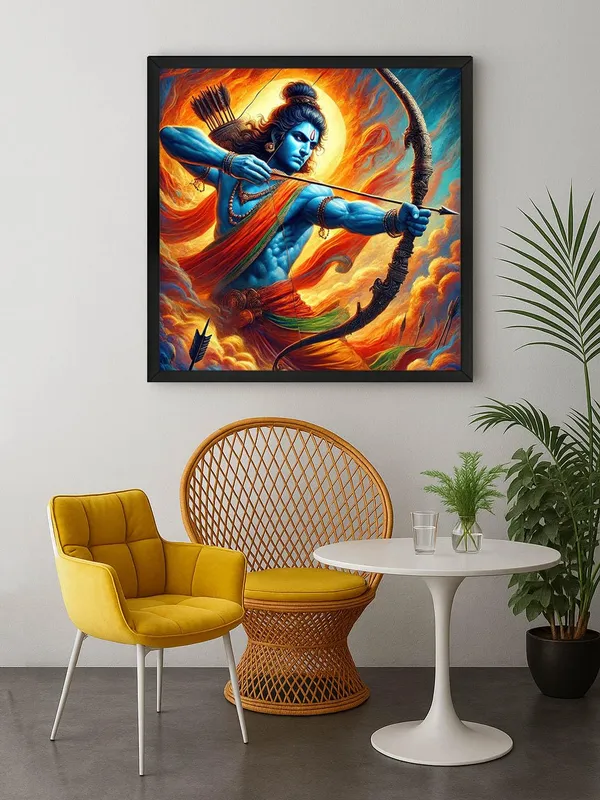 Box_Fiber_Frame_Lord_Rama_Warrior_Canvas_Painting_:_Dynamic_Artwork_of_Ramayana�s_Hero_with_Bow_and_Arrow_for_Spiritual_and_Inspirational_Wall_D�cor_(BLF36X360286)