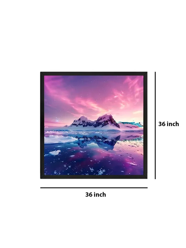 Box_Fiber_Frame_Enchanting_Twilight_Canvas-Wrapped_Painting_36X36_-_Aurora_Sky_Reflection_Art_(BLF36X360338)