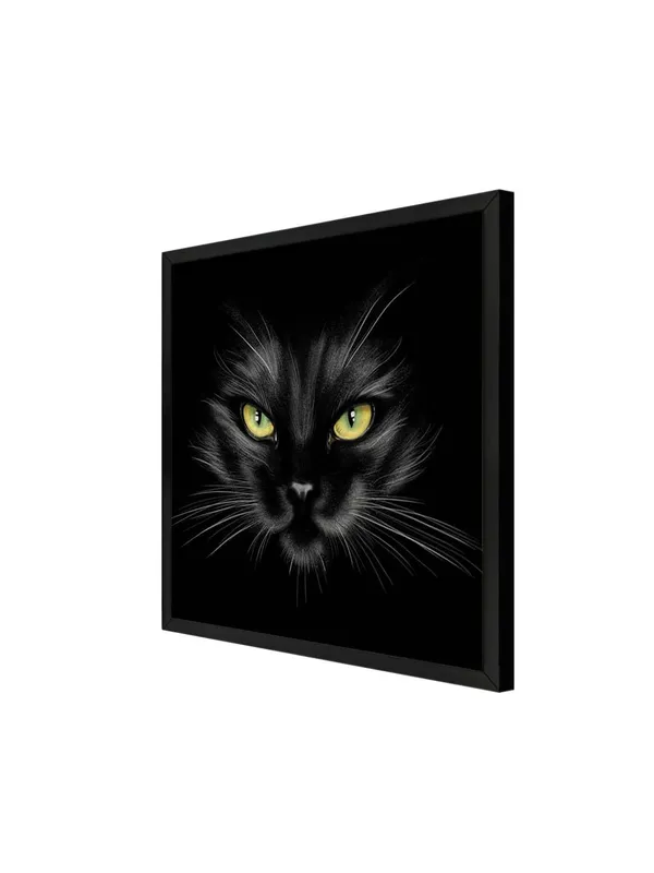Box_Fiber_Frame_Mysterious_Black_Cat_Canvas-Wrapped_Painting_36X36_-_Enigmatic_Feline_Eyes_(BLF36X360349)